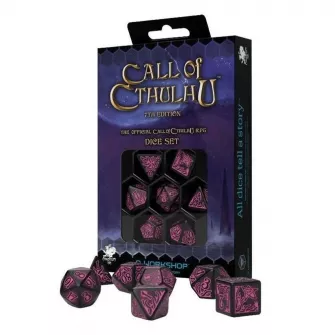 Merchandise razno - Call of Cthulhu 7th Edition - Black & Magenta Dice Set