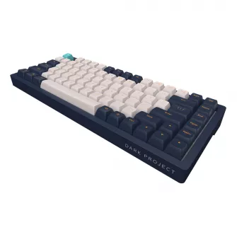 Gejmerske tastature - Dark Project KD83A Ivory / Navy Blue - RGB ANSI (ENG) - EOL