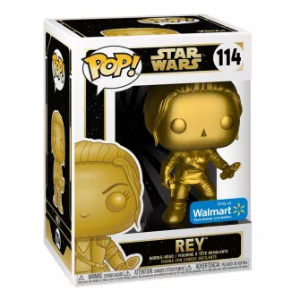 Funko POP! Figure - Funko Pop! Bobble - Head: Star Wars Episode 8: Rey (Chrome-Matt Gold)(Excl.)
