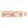 Sweet DM Retro Set WL Keyboard and Mouse (Milk Tea)
