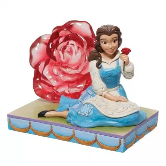 Ukrasne figure - An Enchanted Rose (Belle with Clear Resin Rose Figurine)