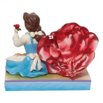 Ukrasne figure - An Enchanted Rose (Belle with Clear Resin Rose Figurine)