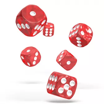 Merchandise razno - Kockice Oakie Doakie Dice D6 16 mm Marble - Red (12)