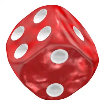 Merchandise razno - Kockice Oakie Doakie Dice D6 16 mm Marble - Red (12)