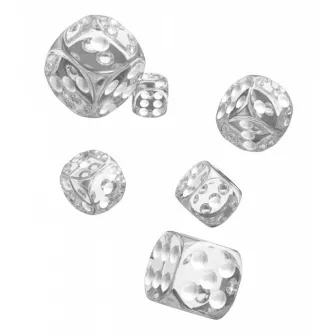 Merchandise razno - Kockice Oakie Doakie Dice D6 16 mm Translucent - Clear (12)
