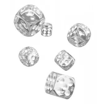 Merchandise razno - Kockice Oakie Doakie Dice D6 16 mm Translucent - Clear (12)