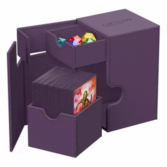Oprema za kolekcionarske kartice - Ultimate Guard Flip`n`Tray 100+ XenoSkin Monocolor Purple