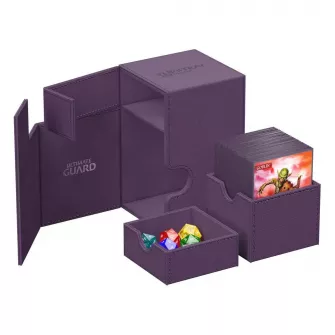 Oprema za kolekcionarske kartice - Ultimate Guard Flip`n`Tray 100+ XenoSkin Monocolor Purple