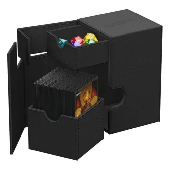 Oprema za kolekcionarske kartice - Ultimate Guard Flip`n`Tray 80+ XenoSkin Monocolor Black