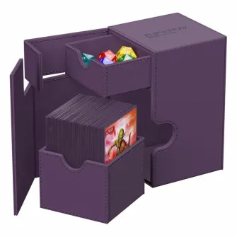 Oprema za kolekcionarske kartice - Ultimate Guard Flip`n`Tray 80+ XenoSkin Monocolor Purple