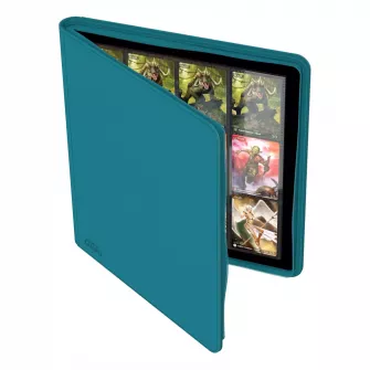 Oprema za kolekcionarske kartice - Ultimate Guard Zipfolio 480 - 24-Pocket XenoSkin (Quadrow) - Petrol Blue