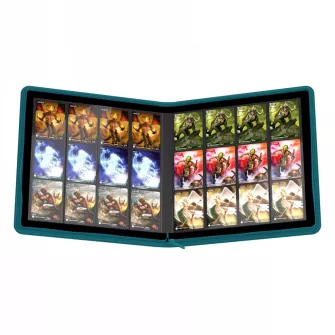 Oprema za kolekcionarske kartice - Ultimate Guard Zipfolio 480 - 24-Pocket XenoSkin (Quadrow) - Petrol Blue