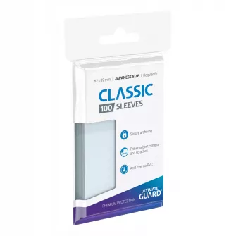 Oprema za kolekcionarske kartice - Ultimate Guard Classic Soft Sleeves Japanese Size Transparent (100)