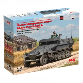 Vojna vozila i tenkovi - Sd.Kfz.251/18 Ausf.A WWII German Observation Vehicle 1:35