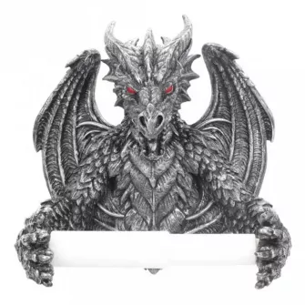 Merchandise razno - Nemesis Now - Obsidian Toilet Roll Holder