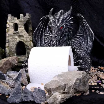Merchandise razno - Nemesis Now - Obsidian Toilet Roll Holder