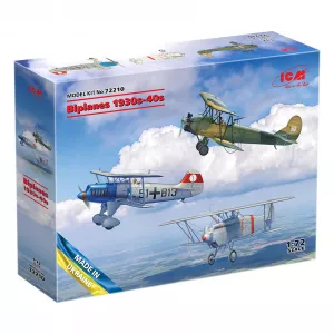 Avioni i helikopteri - Model Kit Aircraft - Biplanes Of The 1930s And 1940s (Не-51A-1, Ki-10-II, U-2/Po-2VS) 1:72