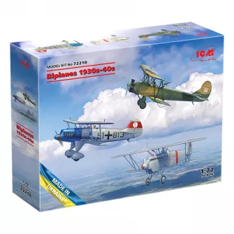 Avioni i helikopteri - Biplanes Of The 1930s And 1940s (Не-51A-1, Ki-10-II, U-2/Po-2VS) 1:72