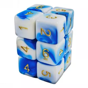 Warhammer pribor i oprema - Dice D6 16mm Color BLUE Marble (12pc pack)
