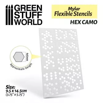Warhammer pribor i oprema - Flexible Stencils - HEX CAMO (4x5mm)