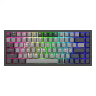Gejmerske tastature - Dark Project KD83A Black / Cloud Grey - Gateron Cap Teal RGB (ENG/UA) - EOL