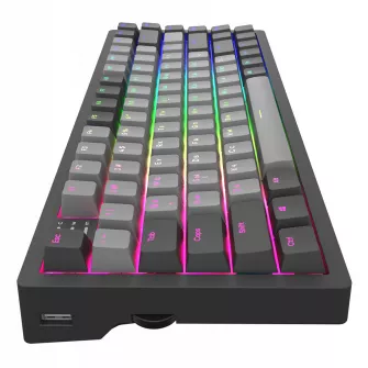 Gejmerske tastature - Dark Project KD83A Black / Cloud Grey - Gateron Cap Teal RGB (ENG/UA) - EOL