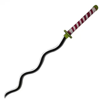 Merchandise razno - Demon Slayer - Wood Sword Replica -Twisted Nichirin Katana (Obanai Iguro)