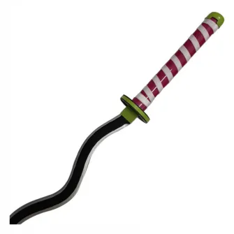 Merchandise razno - Demon Slayer - Wood Sword Replica -Twisted Nichirin Katana (Obanai Iguro)