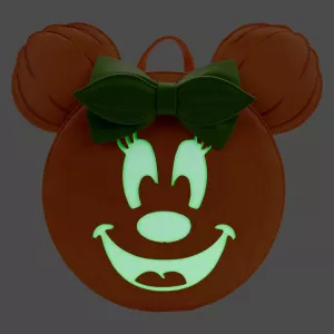 Disney Glow Face Minnie Pumpkin Minnie Mini Backpack
