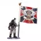 Astra Militarum Cadian Command Squad Veteran with Regimental Standard