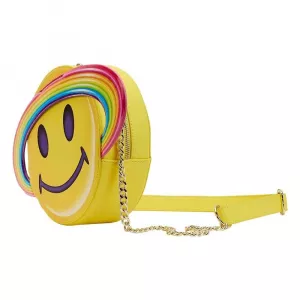 Lisa Frank Yellow Rainbow Ring Saturn Cossbody Bag