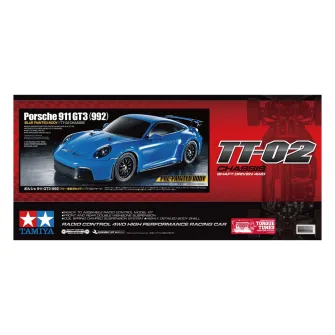 Motorna vozila - RC Model Kit - 1:10 RC Porsche 911 GT3 (992) Blue TT-02