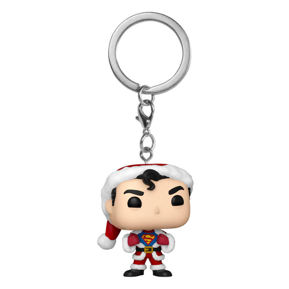 Funko POP! Keychain: DC Holiday Superman – Vinyl-Schlüsselanhänger, Ca. 11,8 Cm, Offizielles Sammlerstück