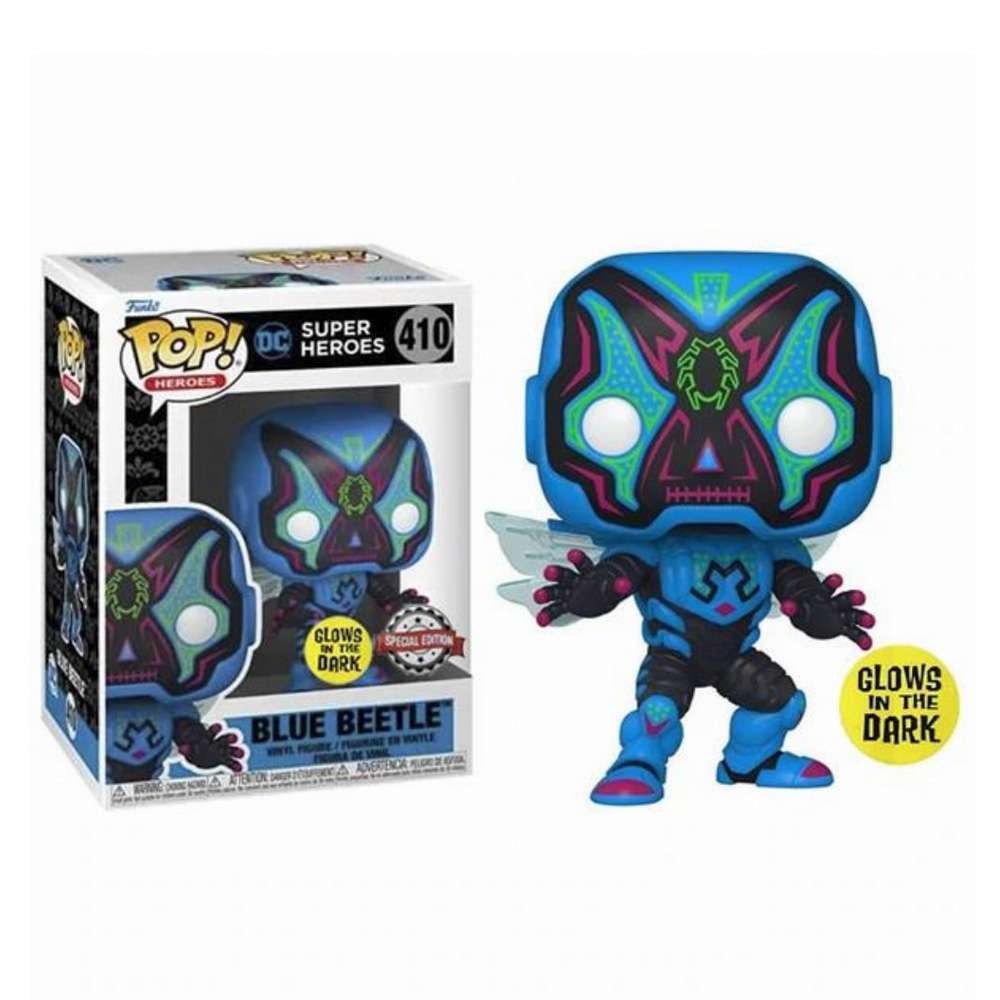 Funko Pop! DC - Blue Beetle - Figurine Vinyle 9 Cm - Collection Dia De Los DC - Dès 3 Ans